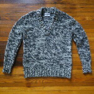 Nordstrom Signature: Black and White 100% Cashmere Sweater